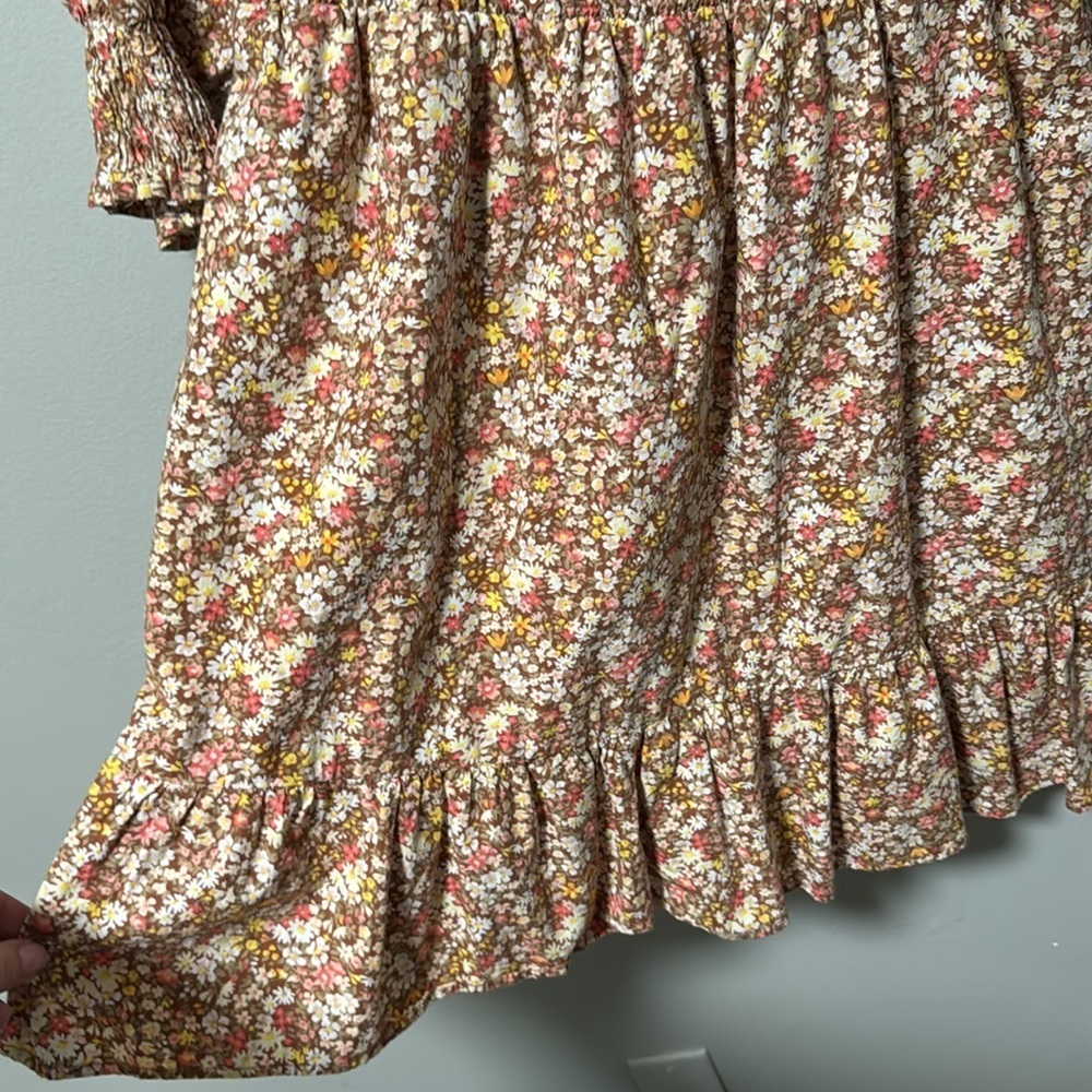 Sim and Sam Floral smock dress large - Picture 3 of 6